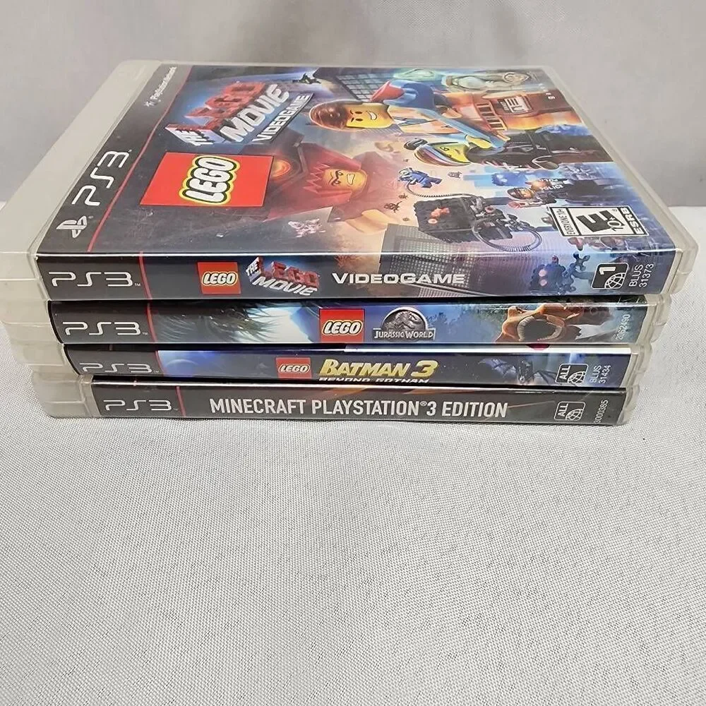 Sony PS3 Lot Of 4 LEGO Jurassic World, Batman, Lego Movie, Minecraft Untested